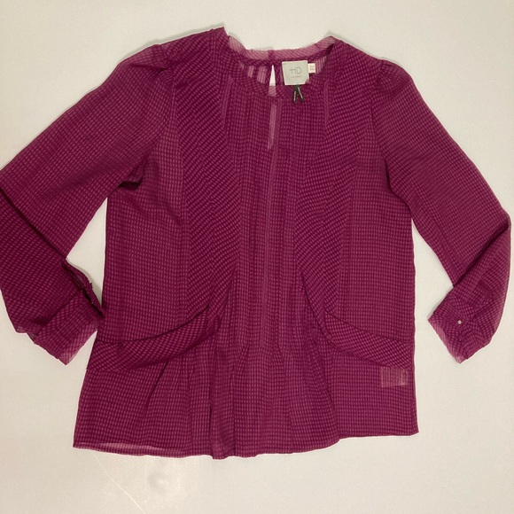 Anthropologie Burgundy (with block print) - Picture 8 of 11